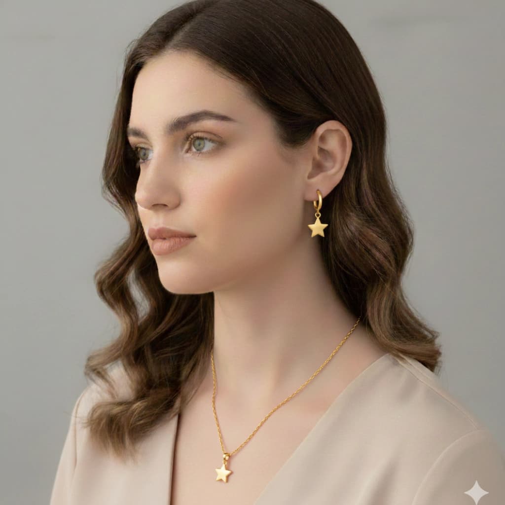 Conjunto Estrela Colar e Brinco — imagem 1